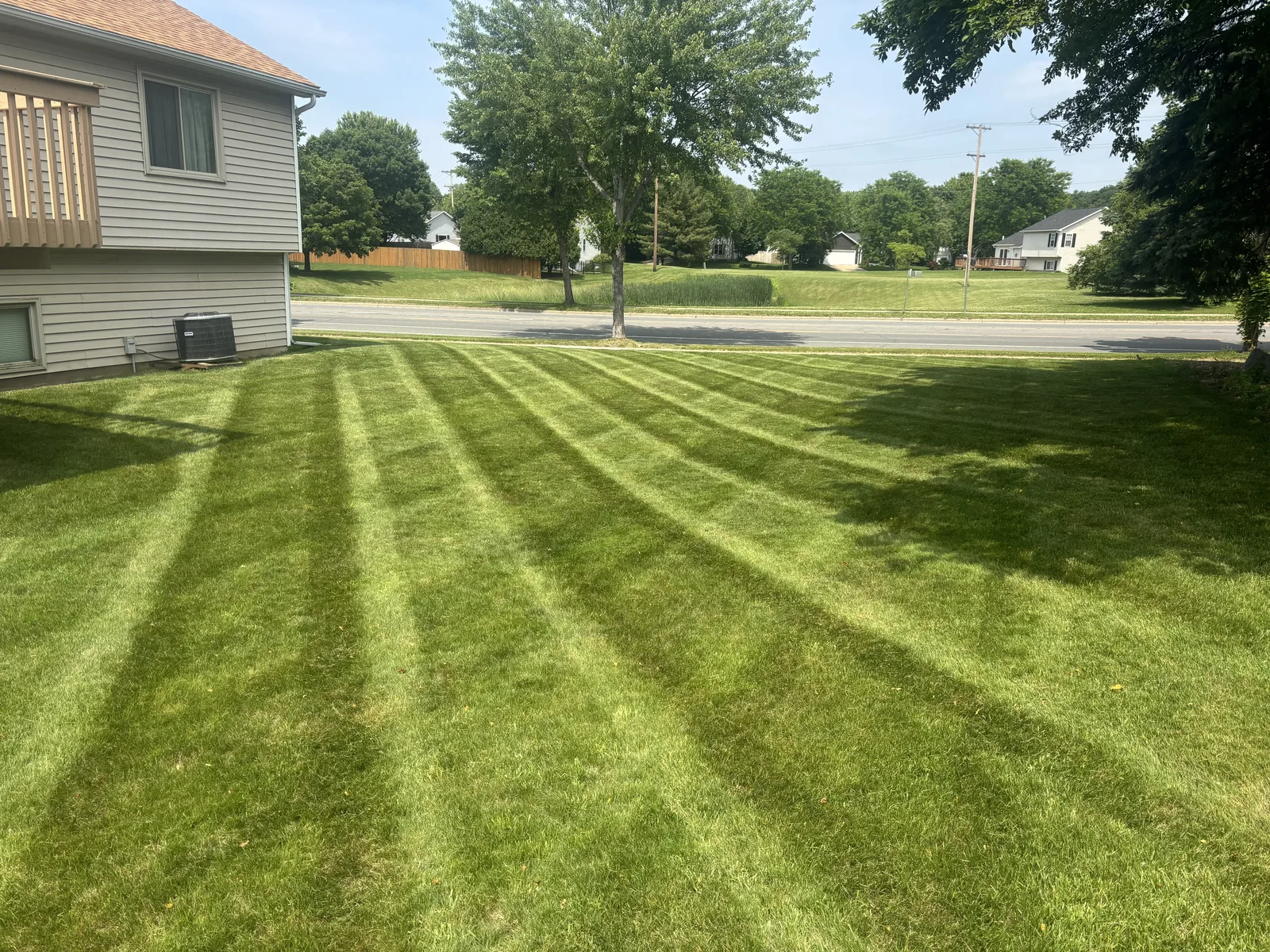 Residential lawn mowing